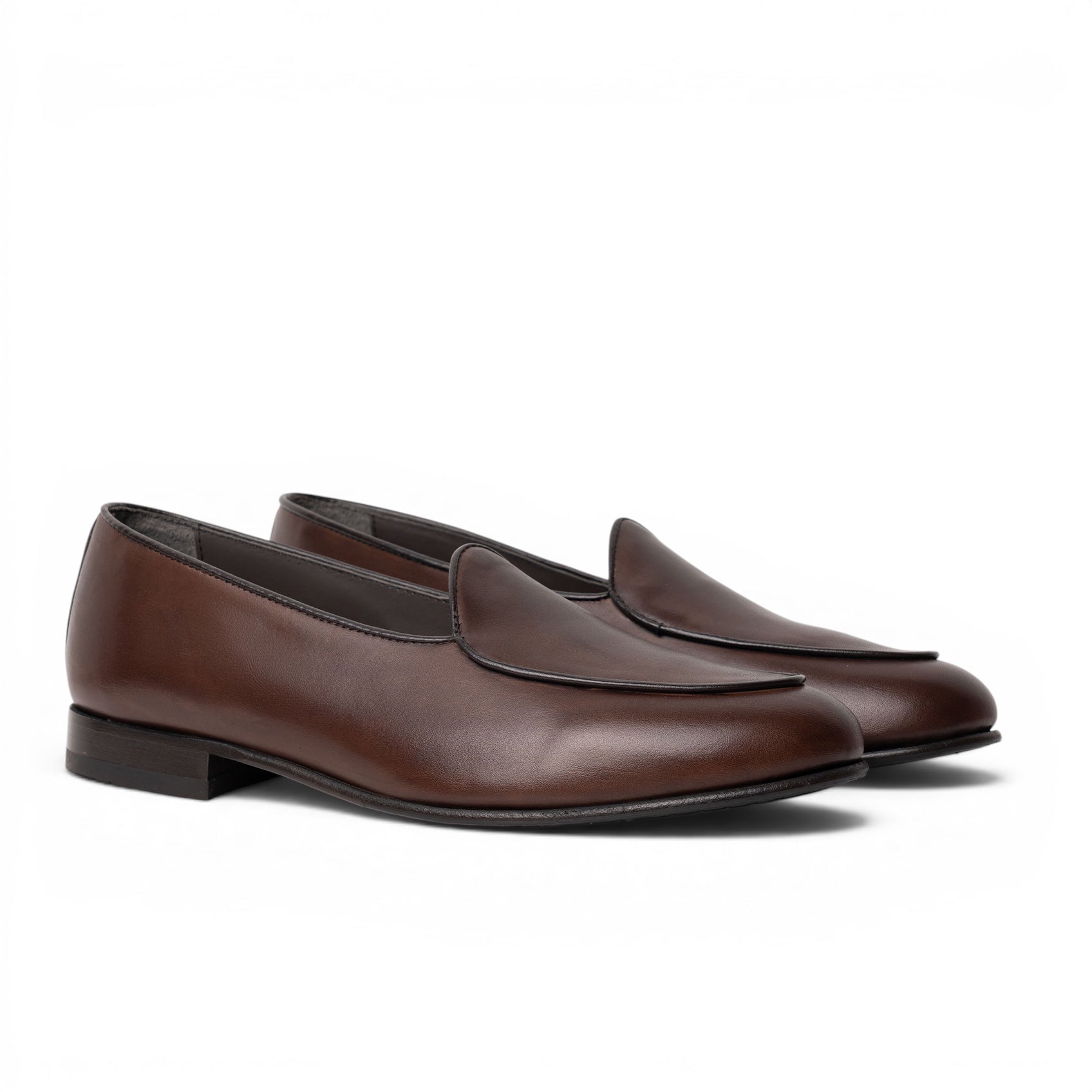 Mocassino slipper in pelle testa di moro
