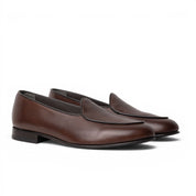 Mocassino slipper in pelle testa di moro