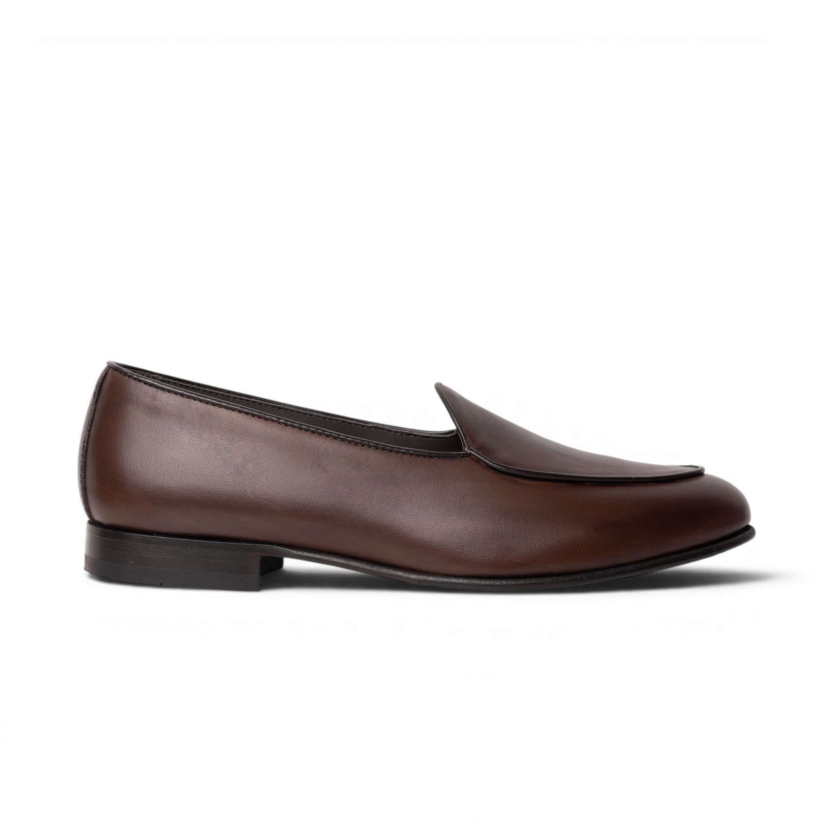 Mocassino slipper in pelle testa di moro