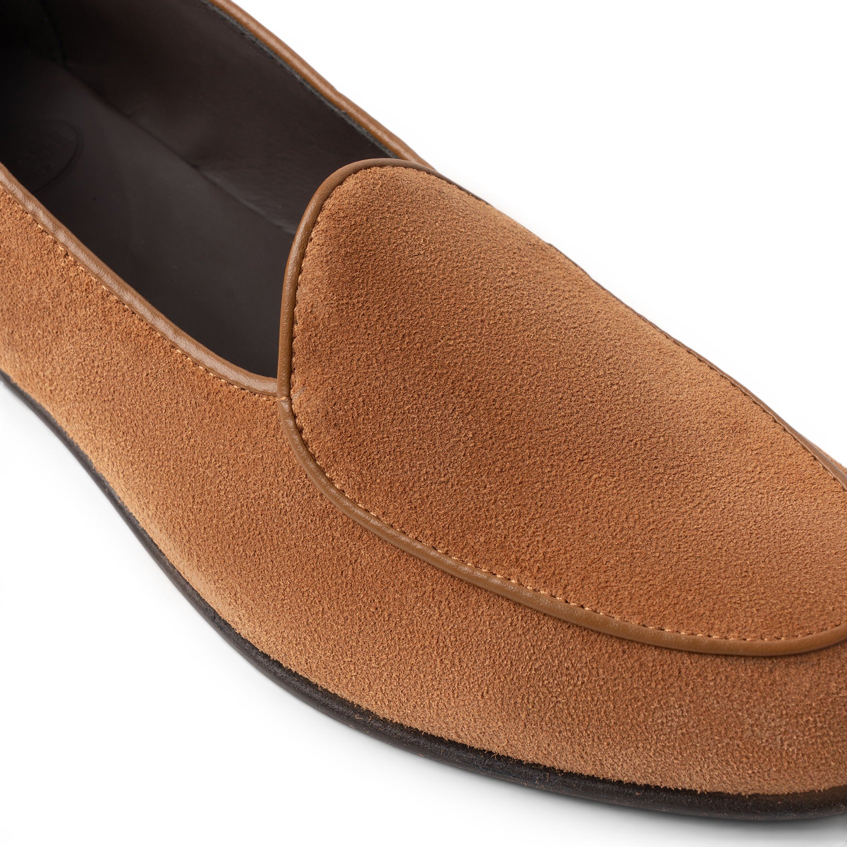 Mocassino slipper in camoscio cuoio
