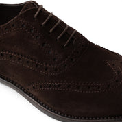 Francesina brogue in camoscio testa di moro