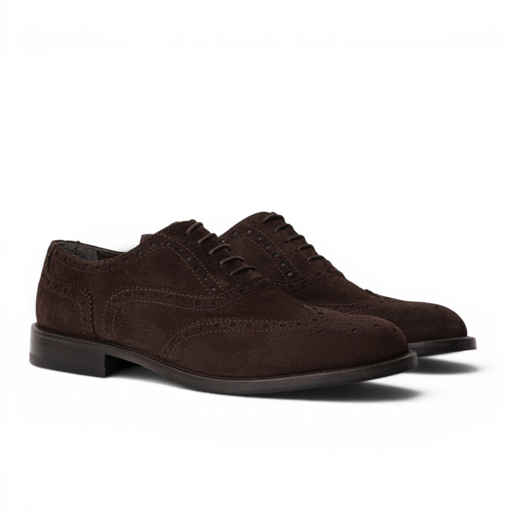 Francesina brogue in camoscio testa di moro