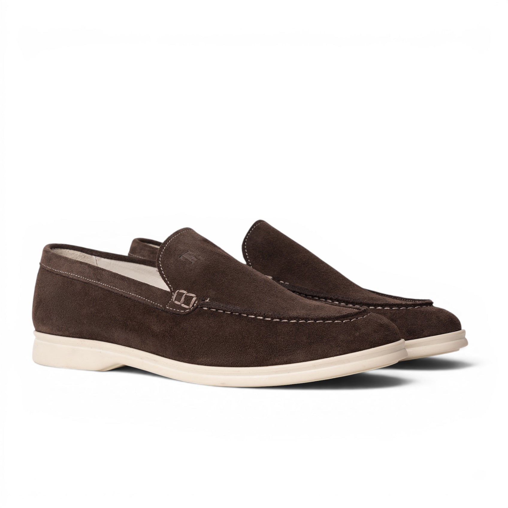 Mocassino slip-on in camoscio testa di moro