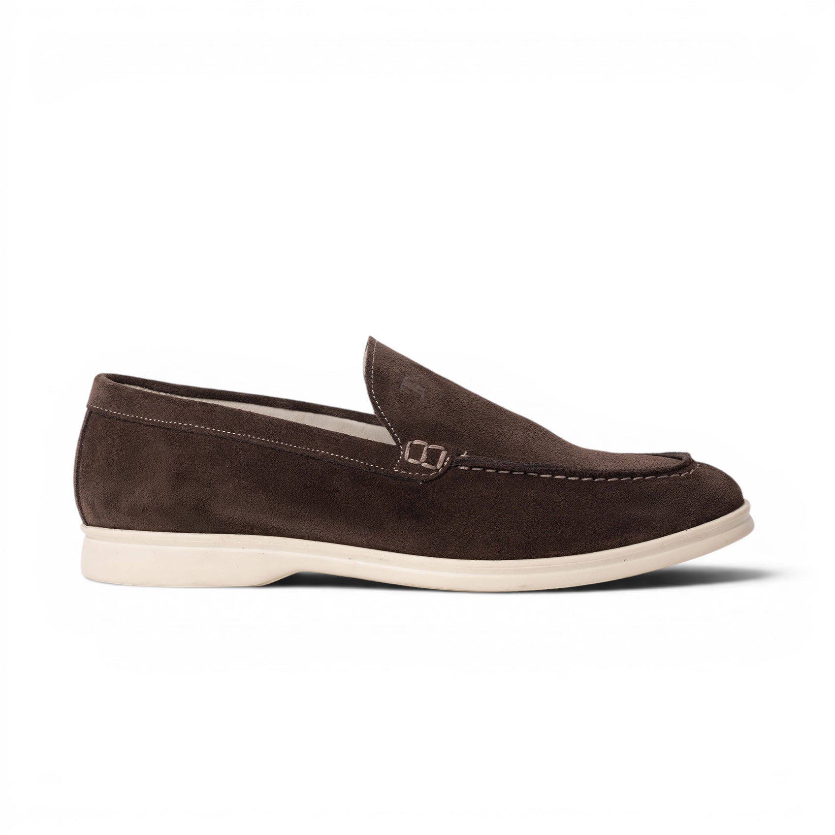 Mocassino slip-on in camoscio testa di moro