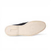 Mocassino slip-on in camoscio blu navy