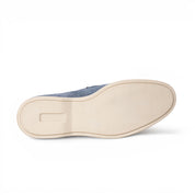Mocassino slip-on in camoscio azzurro polvere