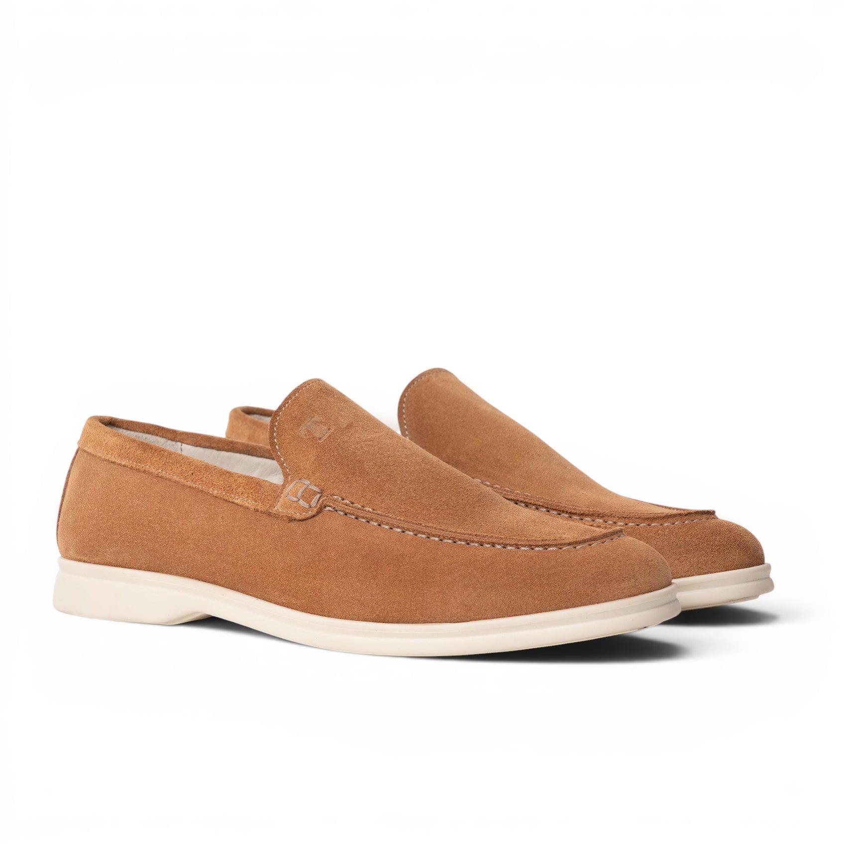 Mocassino slip-on in camoscio cuoio