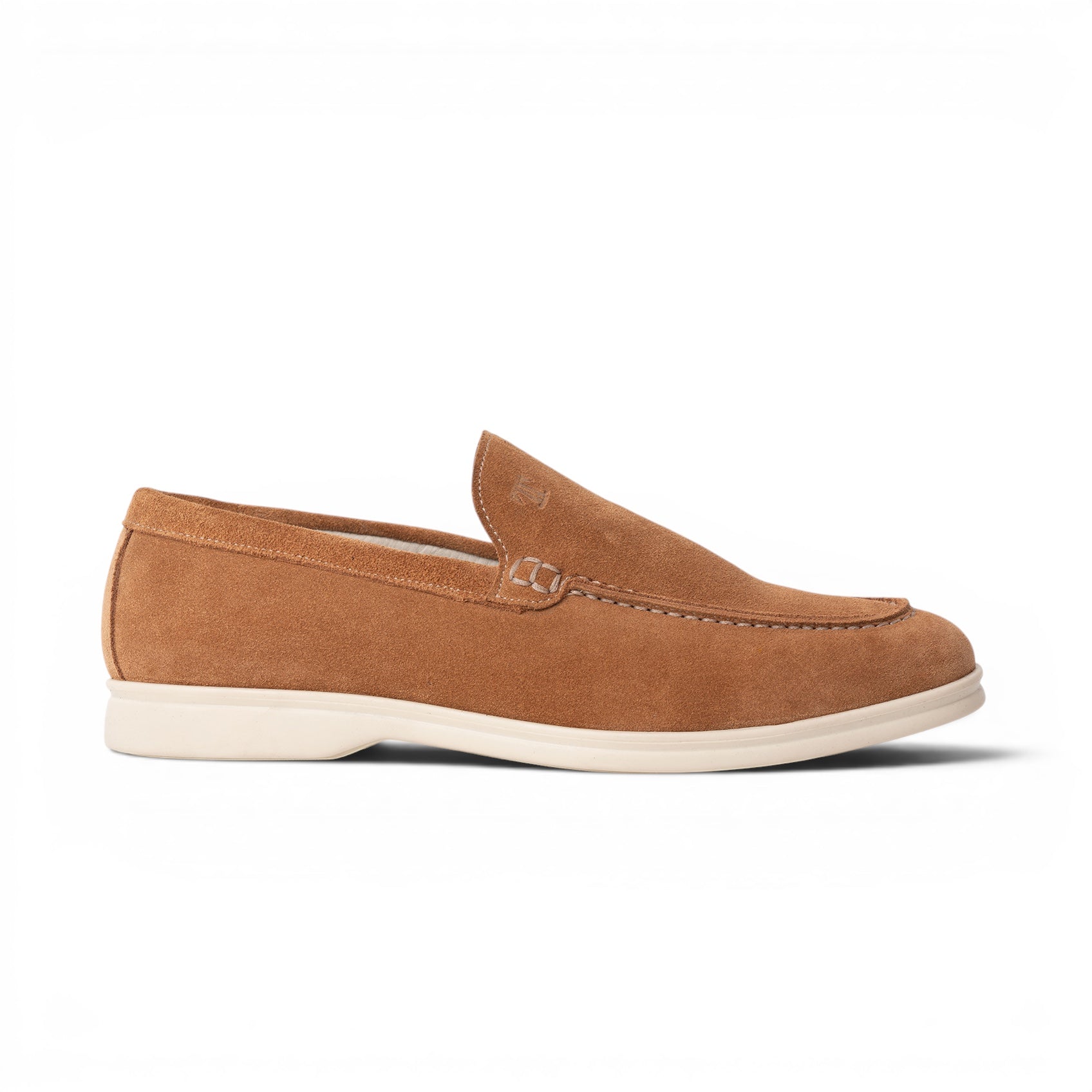 Mocassino slip-on in camoscio cuoio