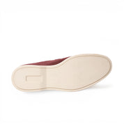 Mocassino slip-on in camoscio bordeaux