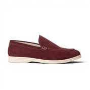 Mocassino slip-on in camoscio bordeaux