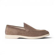 Mocassino slip-on in camoscio tortora