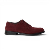 Francesina brogue in camoscio bordeaux