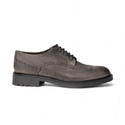 Derby brogue in suede grigio